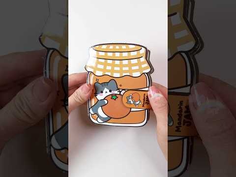 Quiet Book Orange Jam Cat Decompression Pinch Fun DIY#QuietBook #pop-upbook #diy #sticker #manual