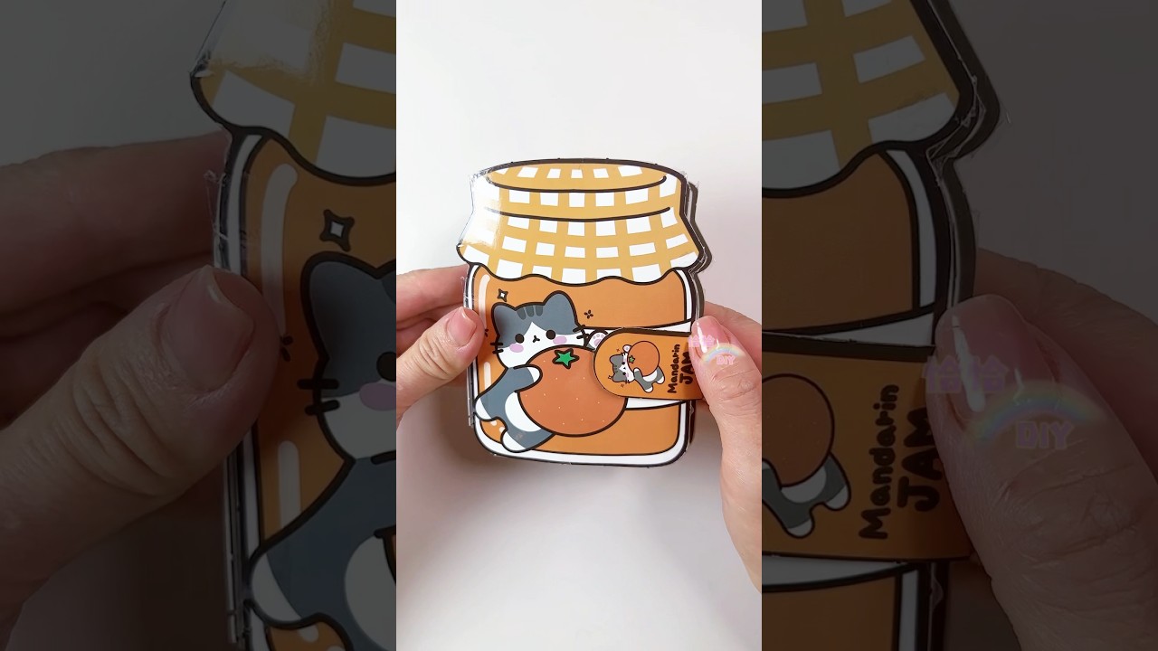 Quiet Book Orange Jam Cat Decompression Pinch Fun DIY#QuietBook #pop-upbook #diy #sticker #manual