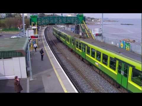 Dart train number 8628 at Salthill & Monkstown station, Dublin