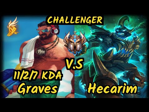HL Cariok (GRAVES) vs HECARIM - 11/2/7 KDA JUNGLE CHALLENGER GAMEPLAY - BR
