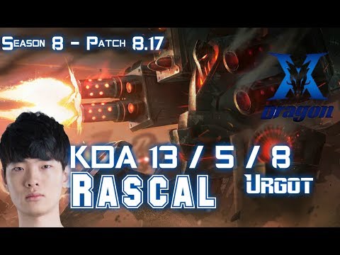 KZ Rascal URGOT vs DARIUS Top - Patch 8.17 KR Ranked