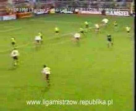 Marek Citko,gol w meczu LM Borussia Dortmund-Widzew Łódź 2:1