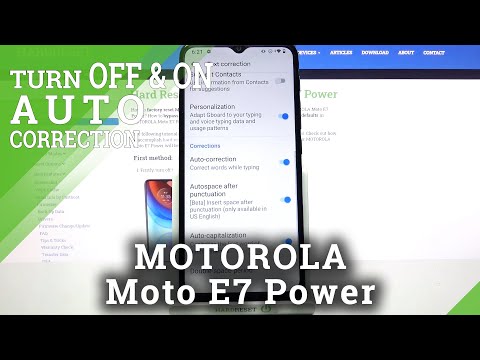 MOTOROLA Moto E7 Power – Open Keyboard Settings / Activate Text Correction