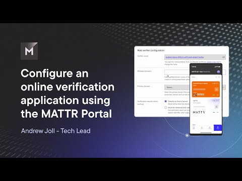 Configure an online verification application using the MATTR Portal