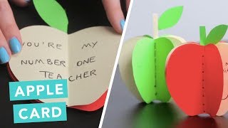 DIY Apple Card To Say Thank You For Teachers | DIY Pop Up Cards | Craft Factory