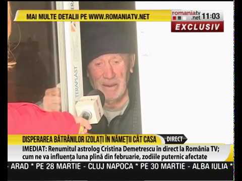 Imaginile zilei - bătrâni izolați în case din cauza nămeților