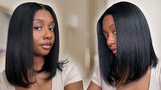BEGINNER FRIENDLY & NATURAL YAKI STRAIGHT BOB WIG | Ft. Unice Hair Amazon 