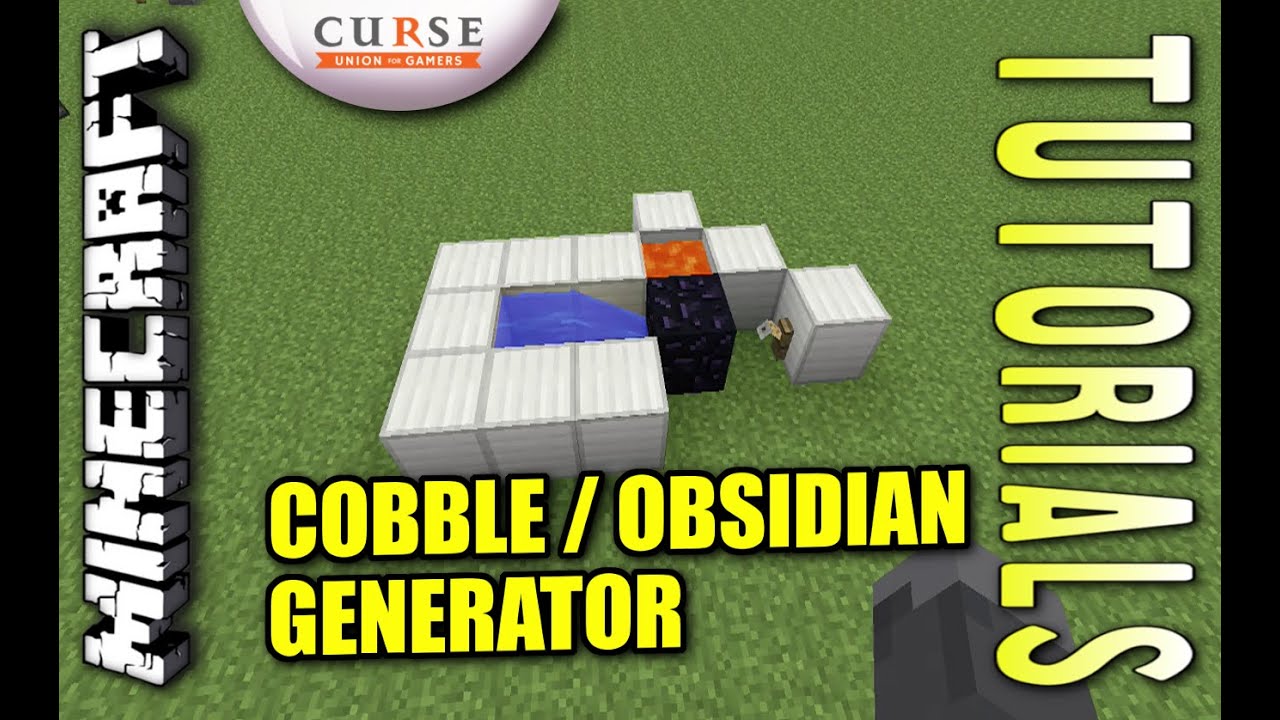 Minecraft PS4 - COBBLE / OBSIDIAN GENERATOR - How To - Tutorial ( PS3 / XBOX ) WII