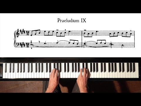 Bach Prelude and Fugue No.9 Well Tempered Clavier, Book 1 with Harmonic Pedal