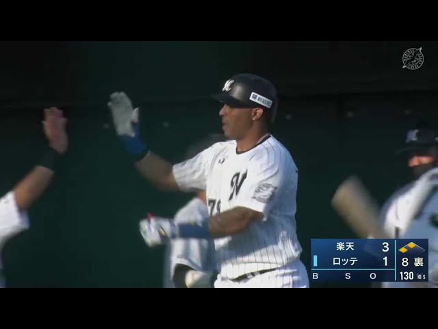 【ファーム】マリーンズ・マーティン 復帰戦でライトへの2ベースヒットを放つ!! 2021年10月3日 千葉ロッテマリーンズ 対 東北楽天ゴールデンイーグルス(ファーム)