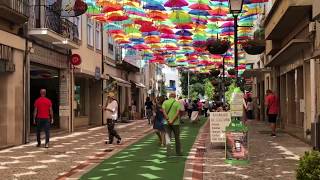 Umbrella Village in Agueda Portugal Summer