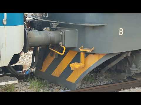 Connecting the train in Rijeka, Croatia