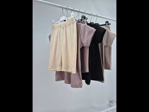 Комплект для девочки подростка на лето рубчик - фото 1 - id-p2186678062