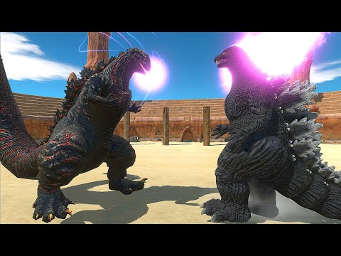 Shin Godzilla vs Heisei Godzilla At Arena - Animal Revolt Battle Simulator