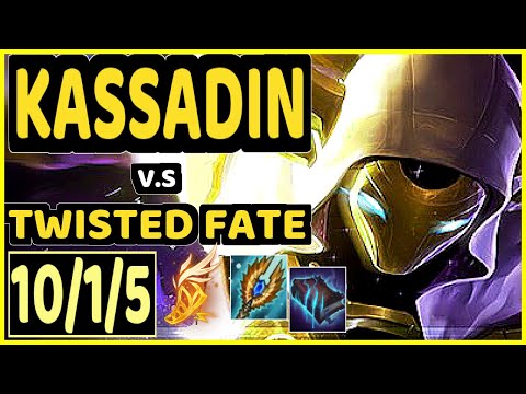 RUBY (KASSADIN) vs TWISTED FATE - QUADRAKILL 10/1/5 KDA MID CHALLENGER GAMEPLAY - KR