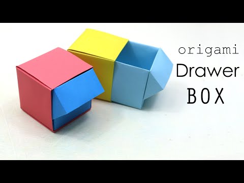 Origami Drawer Box Tutorial | How to Make Beautiful Origami Drawer Box with Paper