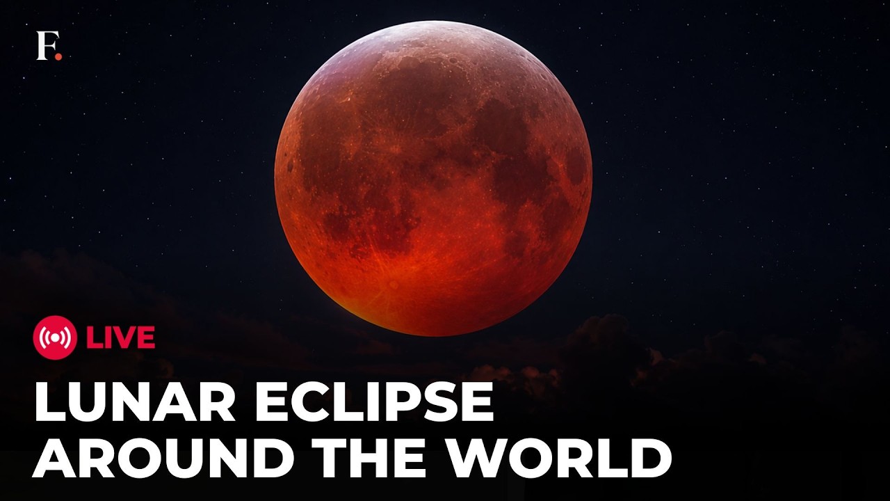 Lunar Eclipse LIVE: Moon Turns Reddish in Rare Sky Show | Lunar Eclipse Around the World