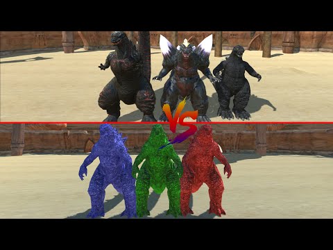 SPACEGODZILLA  SHINGODZILLA  HEISEIGODZILLA VS GODZILLA  ATTHEARENA - Animal Revolt Battle Simulator