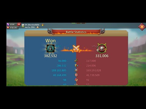 FA- vs |PL 9800 cups Dragon Arena | Lords Mobile