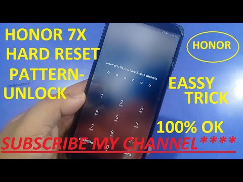 Honor 7x (BND-AL10) hard reset and pattern unlock ! eassy trick .