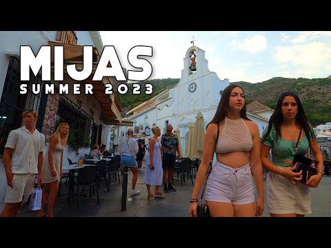 Mijas Pueblo Espanha Beautiful Town Atualização de verão de 2023 de julho | Costa del Sol | Málaga [4K 60fps]