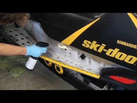 Cleaning & Brightening Snowmobile Tunnel, Aluminum Cleaner SledBrite Aluma Kleen