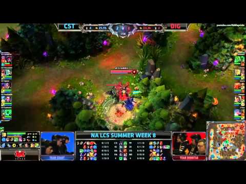Team Coast vs Team Dignitas (LCS 2013 NA Summer Split W8 D2)