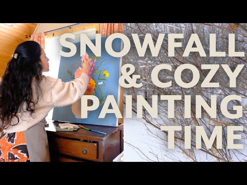 ❄️ Snowfall & Cozy Painting Time ❄️