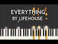 Everything by Lifehouse Synthesia Piano Tutorial + sheet music