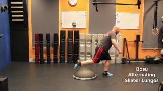 Bosu - Alternating Skater Lunges