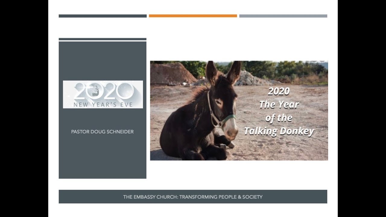123119 The Year of the Donkey – Doug Schneider – Message Only
