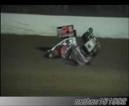 microsprint crash at goulburn speedway