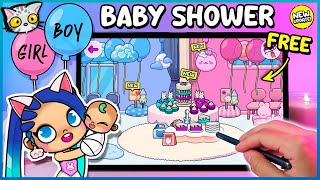 Download lagu 🎉 How to DECORATE a FREE BABY SHOWER with GENDER REVEAL for BABIES in Avatar World 👶💙💖 mp3