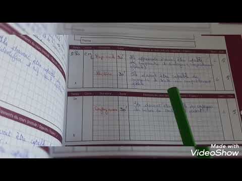 Comment remplir son cahier journal par l'objectif de chaque séance : 1ère partie