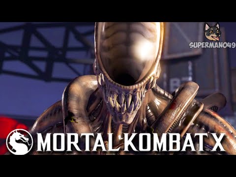 SO SCARED OF ALIEN HE QUIT... - Mortal Kombat X: "Alien" Gameplay