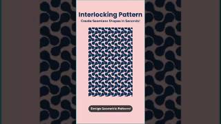 Create an Interlocking Shape Pattern in Adobe Illustrator #adobeillustrator #illustratortips