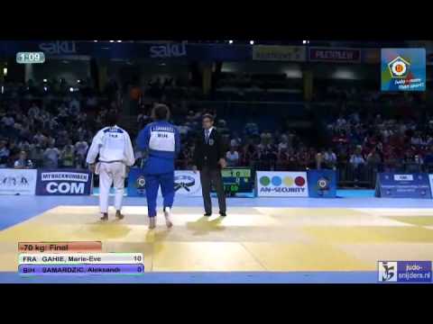 Judo 2013 European Championships U18 Tallinn: Gahie (FRA) - Samardzic (BIH) [-70kg] final