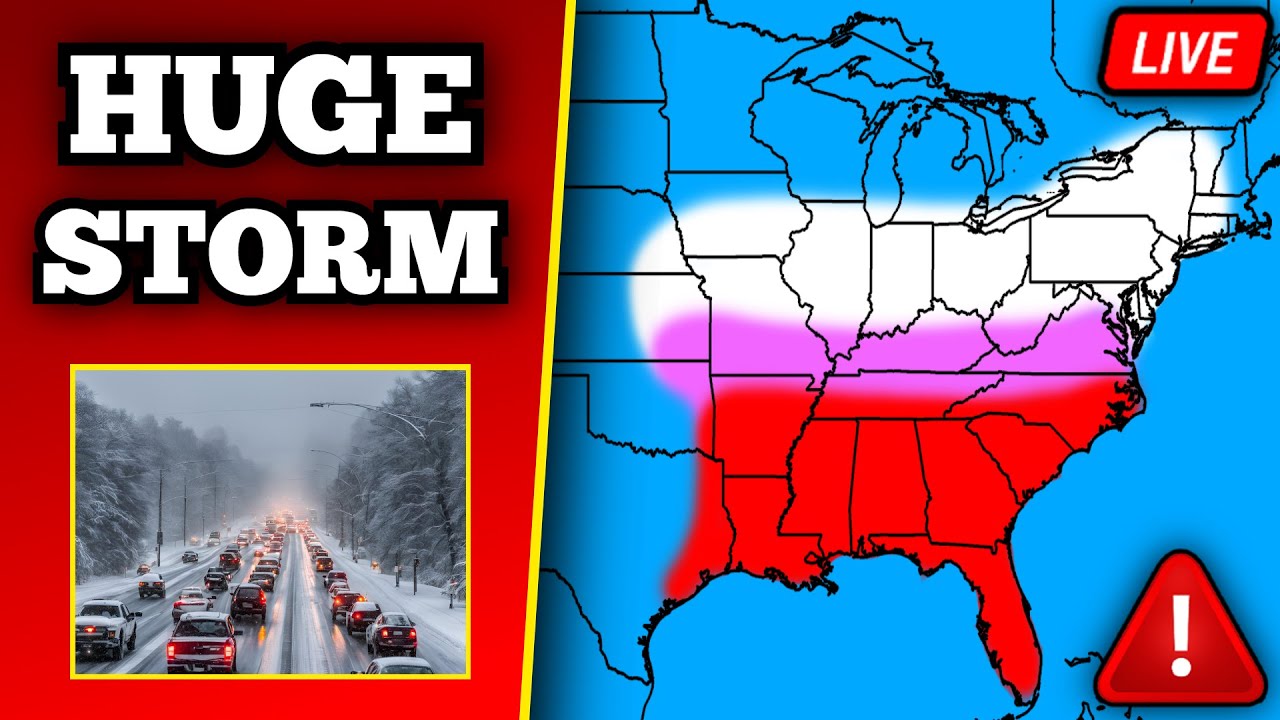 🔴BREAKING Winter Storm Coverage - Tons Of Snow, Tornado Outbreak Possible - With Live Storm Chasers