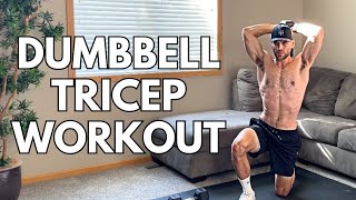 10 Minute Tricep Workout with Dumbbells at Home (Quick & Effective!)