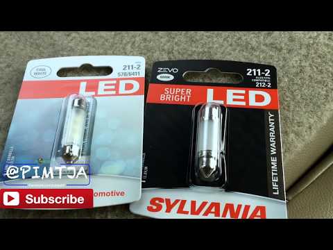GMC Yukon LED Conversion: Sylvania Interior 578 / 211-2 ZEVO LED White / 578B Blue LED Mini Bulb pi.