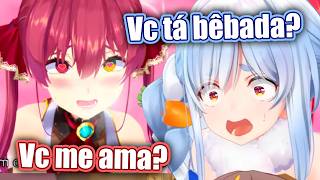 Marine fica BÊBADA durante a live e a PEKORA se ASSUSTA com ela!