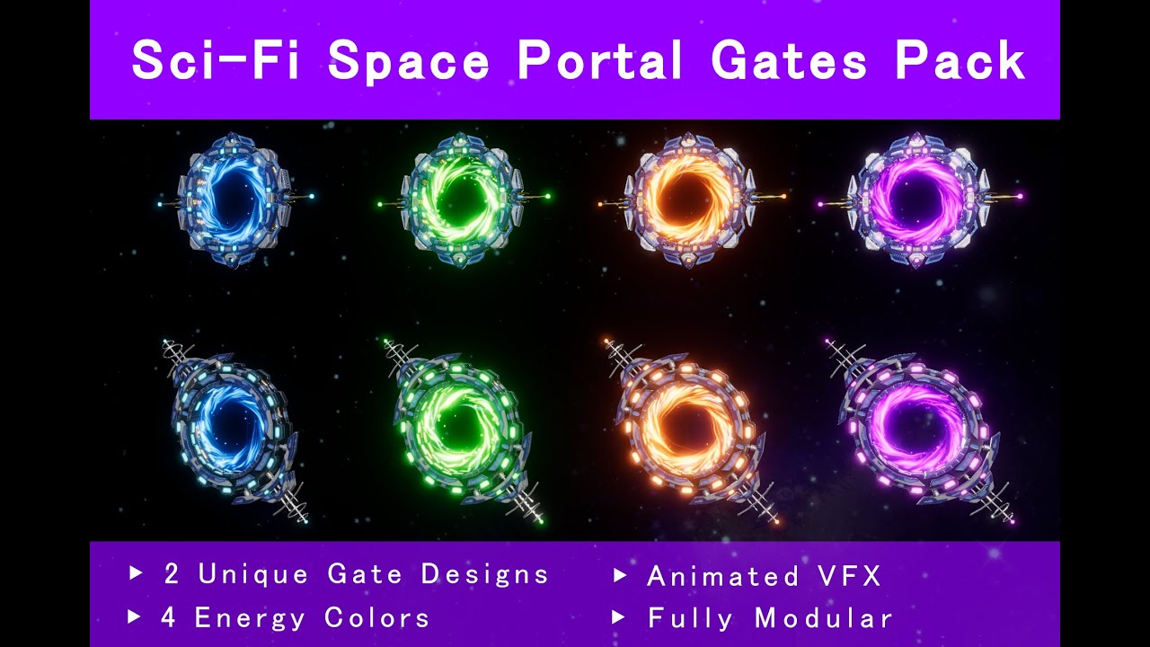 Sci-Fi Space Portal Gates Pack - Unity Asset Store