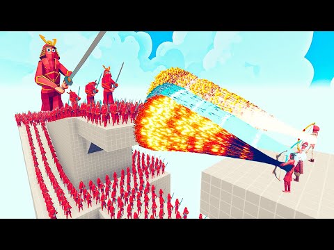 100x SAMURAI + 3x GIANT SAMURAI vs EVERY GODS - Totally Accurate Battle Simulator TABS