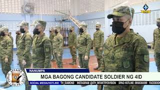 Mga bagong candidate soldier ng 4ID nanumpa