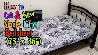 How to Cut & Sew Single Fitted Bedsheet (75 x 36) | Lendarvic Fashion
