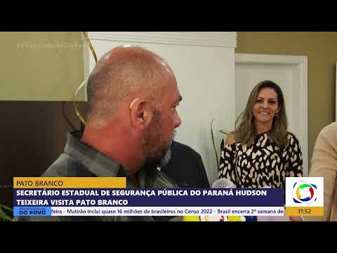Secretário Estadual de Segurança Pública do Paraná Hudson Teixeira visita Pato Branco
