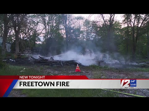Abandoned building collapses following fire in Freetown