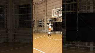 【左側】ゴール下のジャンプシュートの練習【中1、中学バスケ、1年生】