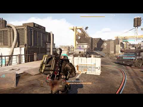The Division 2 - Stinger Hive Takes NPC Vertical From Crouched Defensive Position.