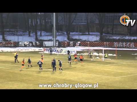 3.04.2013r. bramki z meczu Chrobry Głogów - Ruch Zdzieszowice 2-0